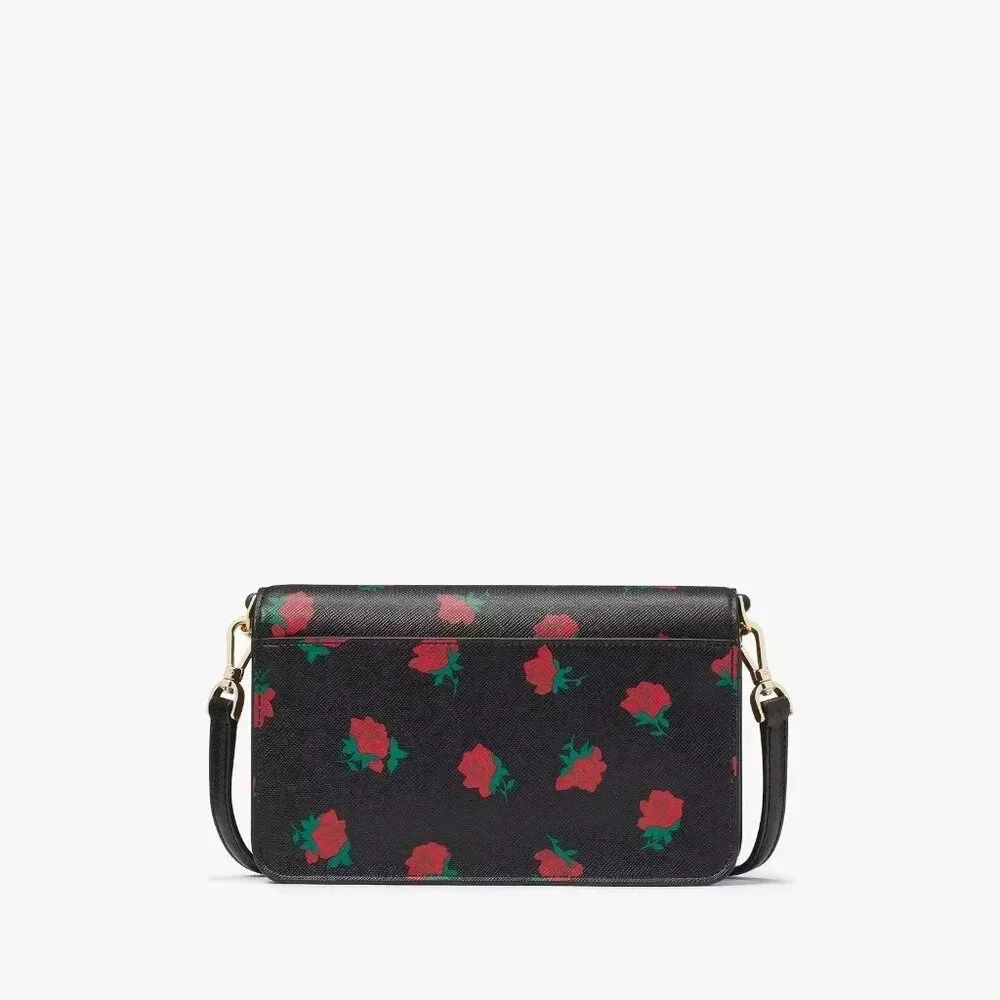 Kate Spade  Madison Rose Toss Printed Small Flap Crossbody NWT